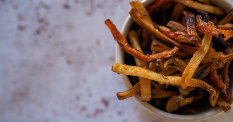 Frites de légumes racines