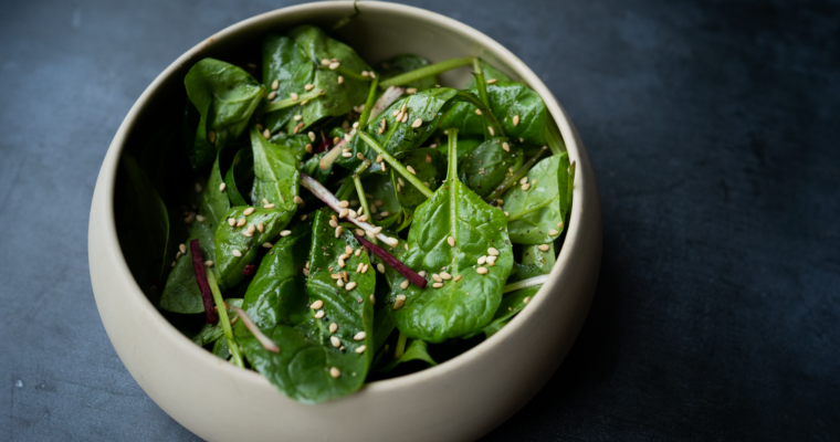 Salade de pousses d’épinards
