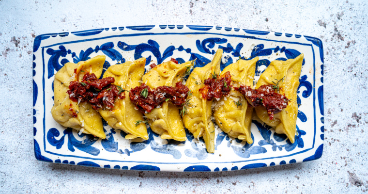 Gyozas tomate, ricotta et citron