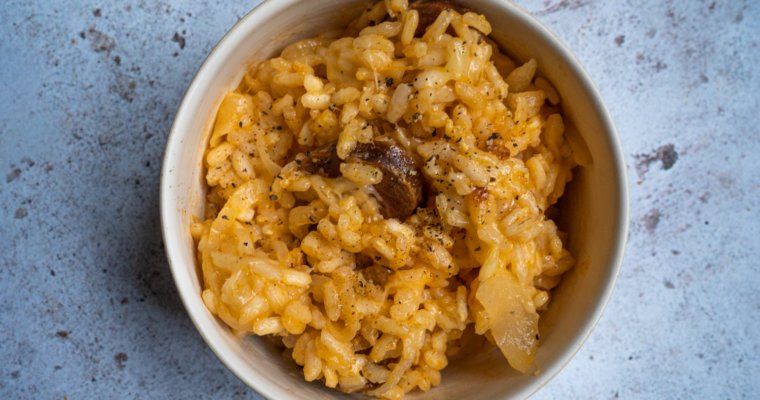 Risotto au chorizo et comté