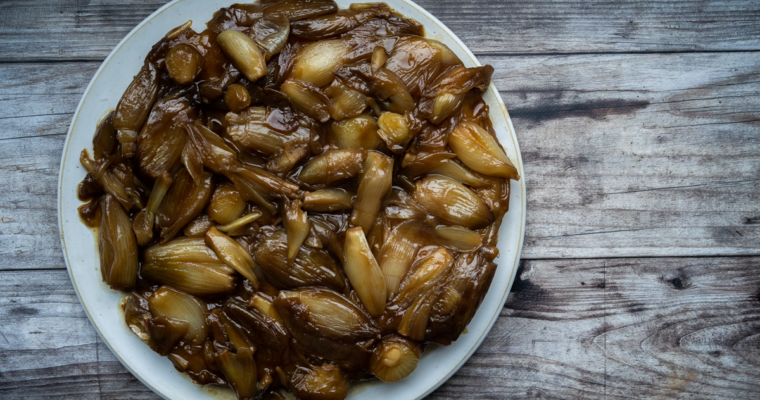 Tatin d’échalotes