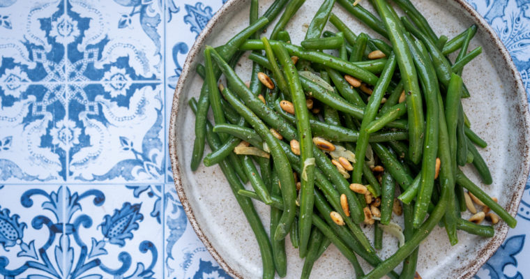 Salade tiède de haricots verts