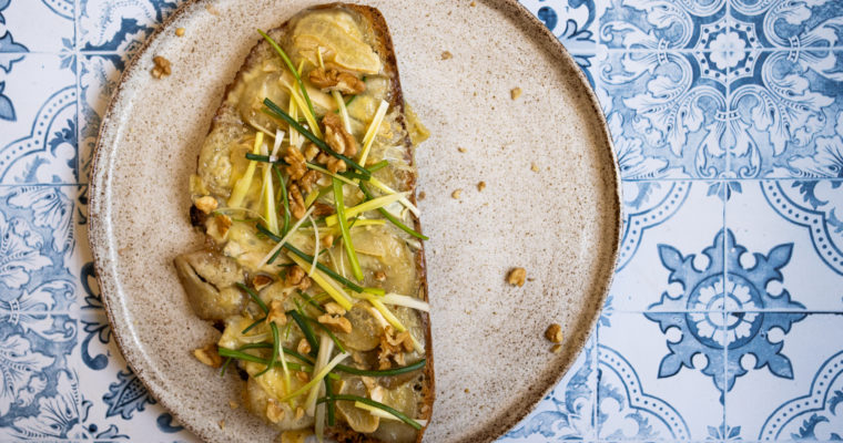 Tartine topinambours et reblochon