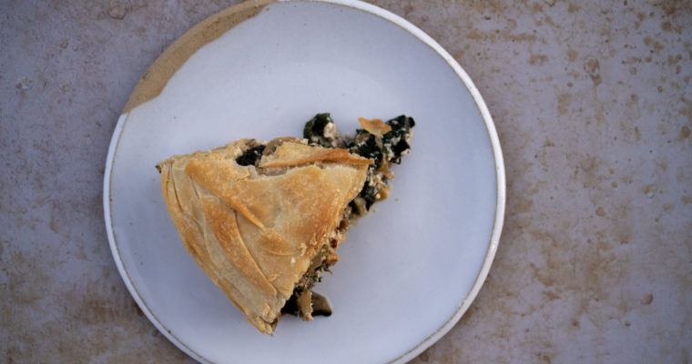Tourte aux blettes, feta et noix