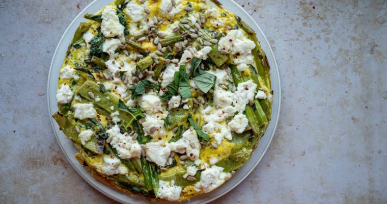 Frittata de légumes verts