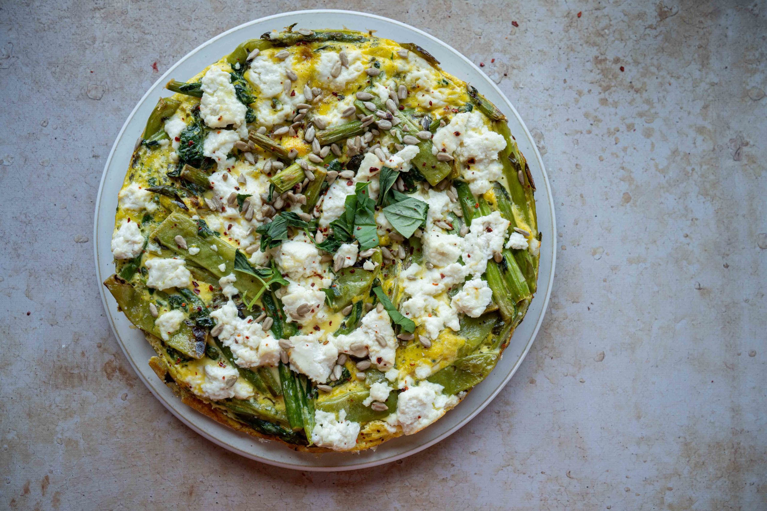 Frittata de légumes verts