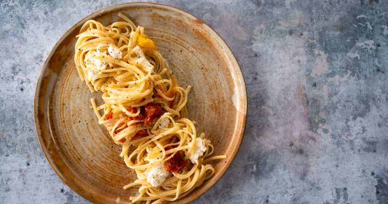 Linguine au citron et à la burrata
