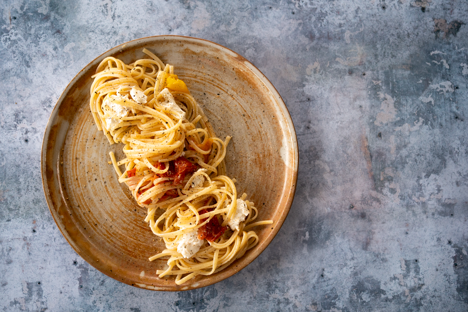 Linguine au citron et à la burrata