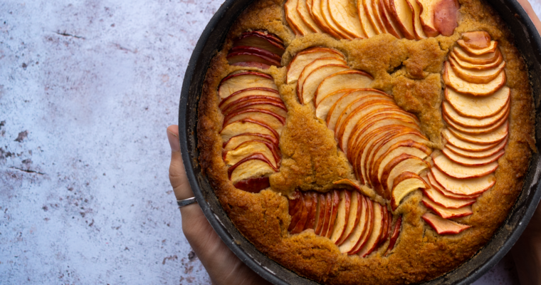 Gâteau pommes, sarrasin et miel