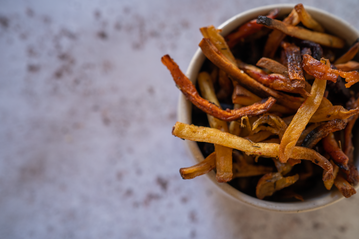 Frites de légumes racines