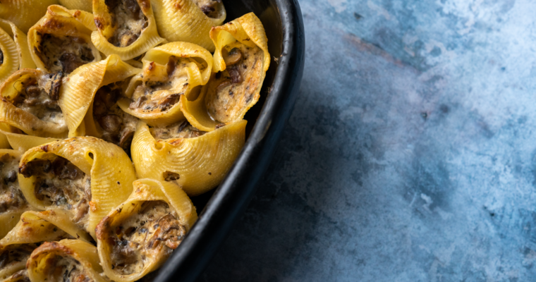 Lumaconi gratinés aux champignons