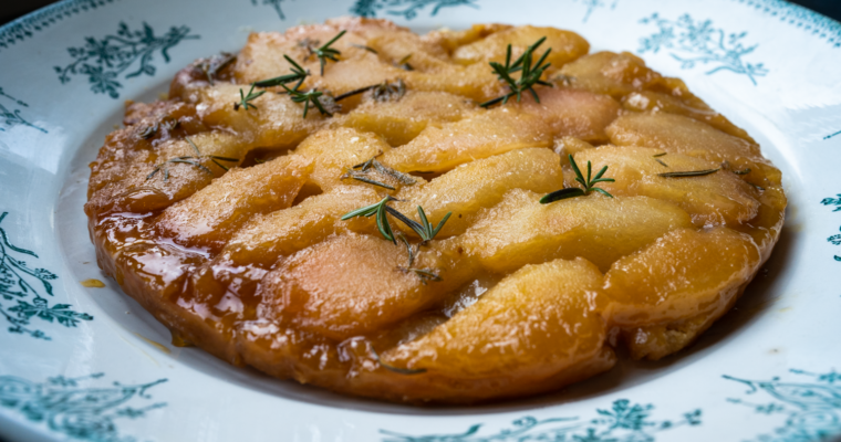 Tatin intégrale poires et romarin