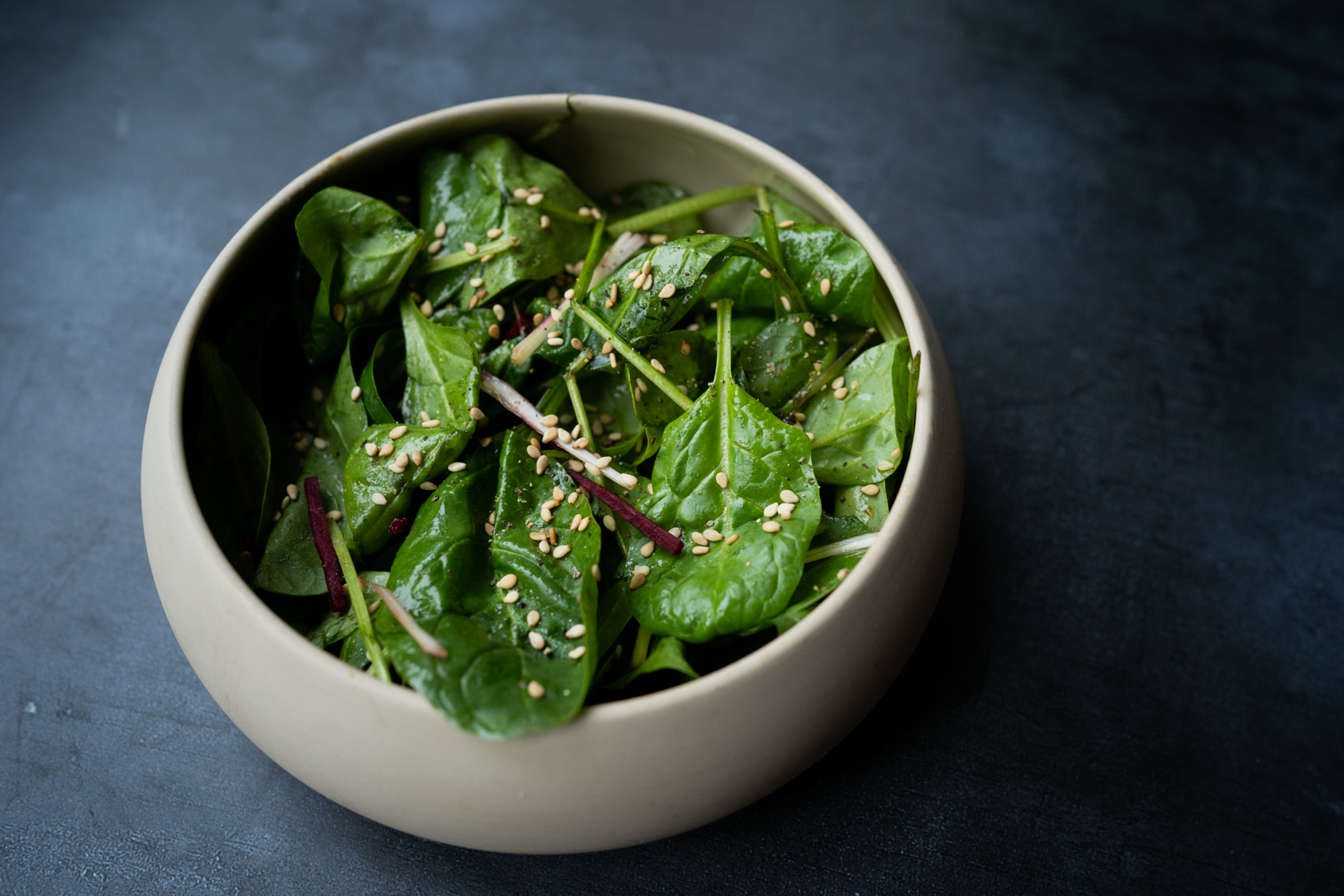 Salade de pousses d’épinards