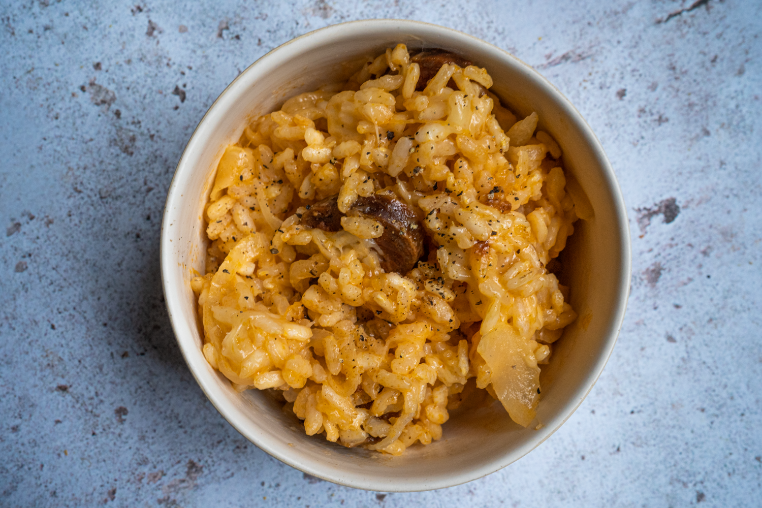 Risotto au chorizo et comté