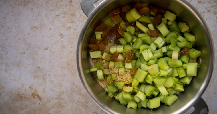 Compote de rhubarbe