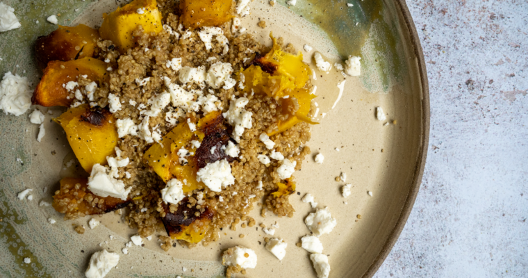 Courge, quinoa et feta