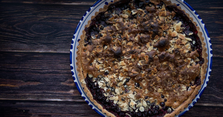 Tarte cassis et amande