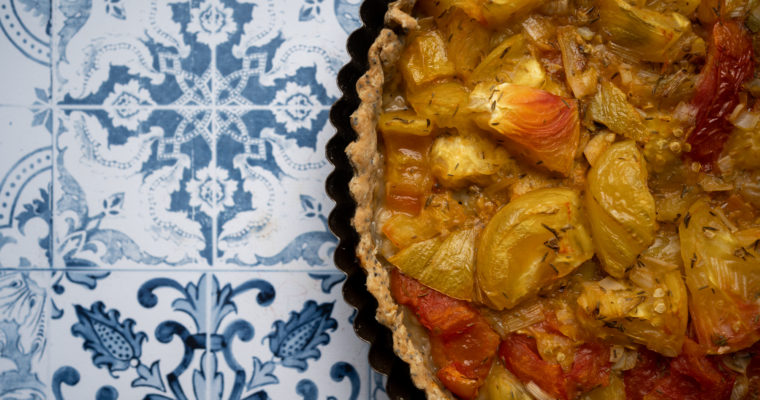 Tarte tomates et flocons d’avoine