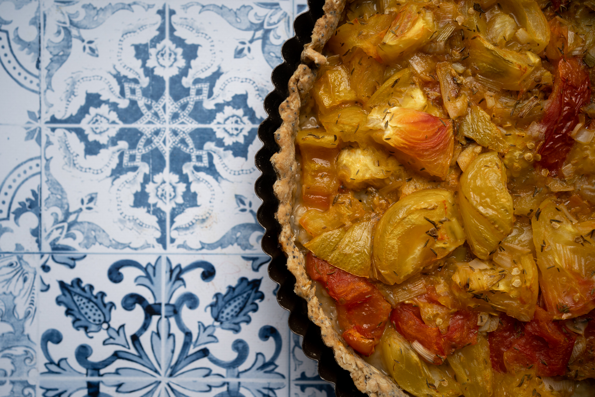 Tarte tomates et flocons d’avoine