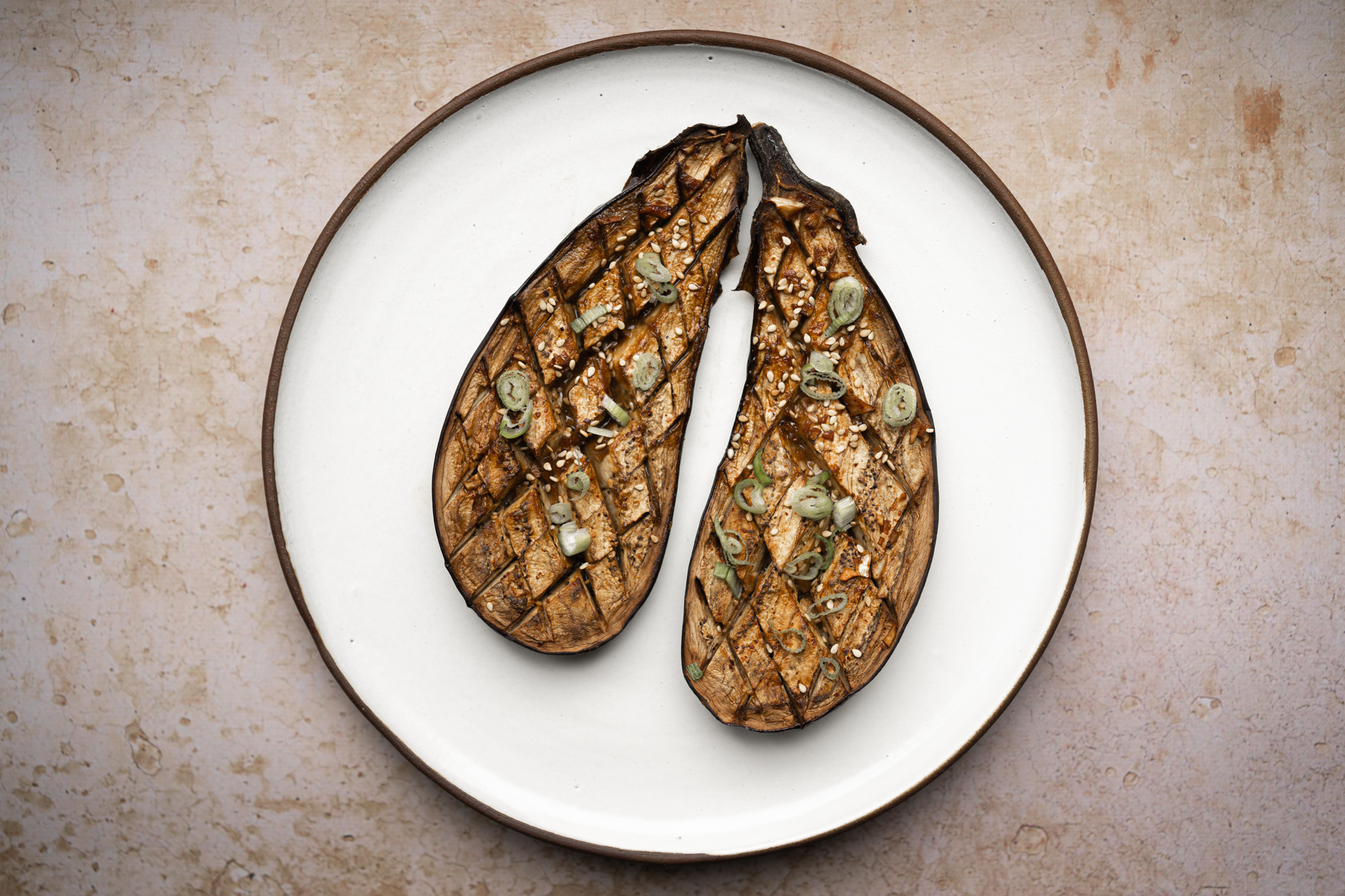 Aubergines façon teriyaki