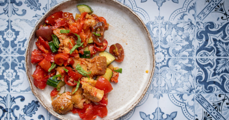 Panzanella tomates poivrons