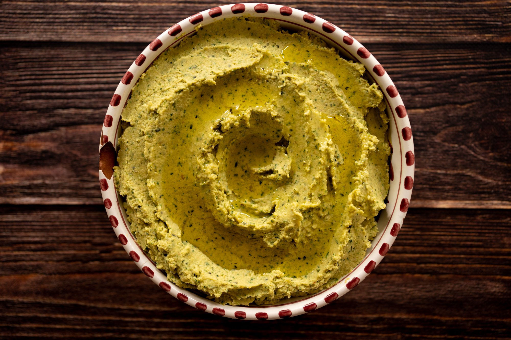 Houmous courgettes amandes