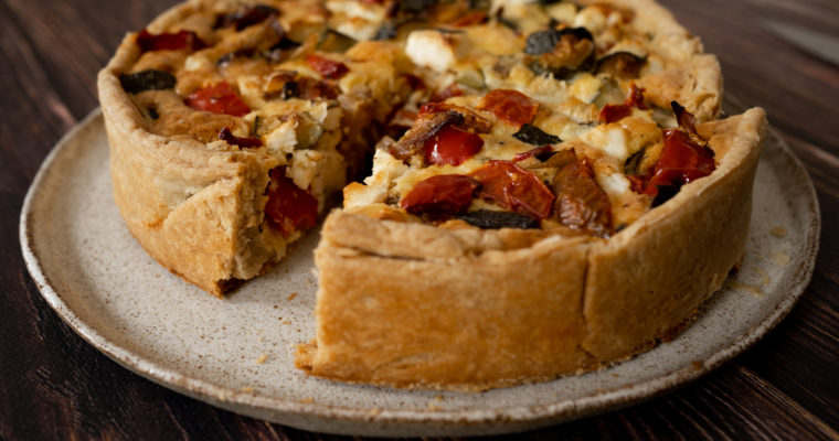Tarte épaisse aux légumes