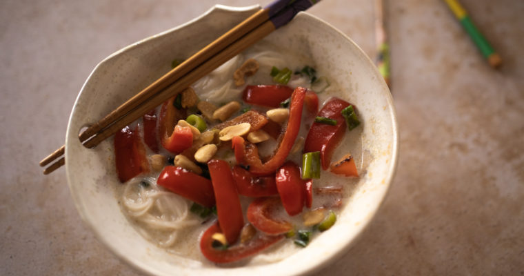 Bouillon gingembre, citronnelle et lait de coco