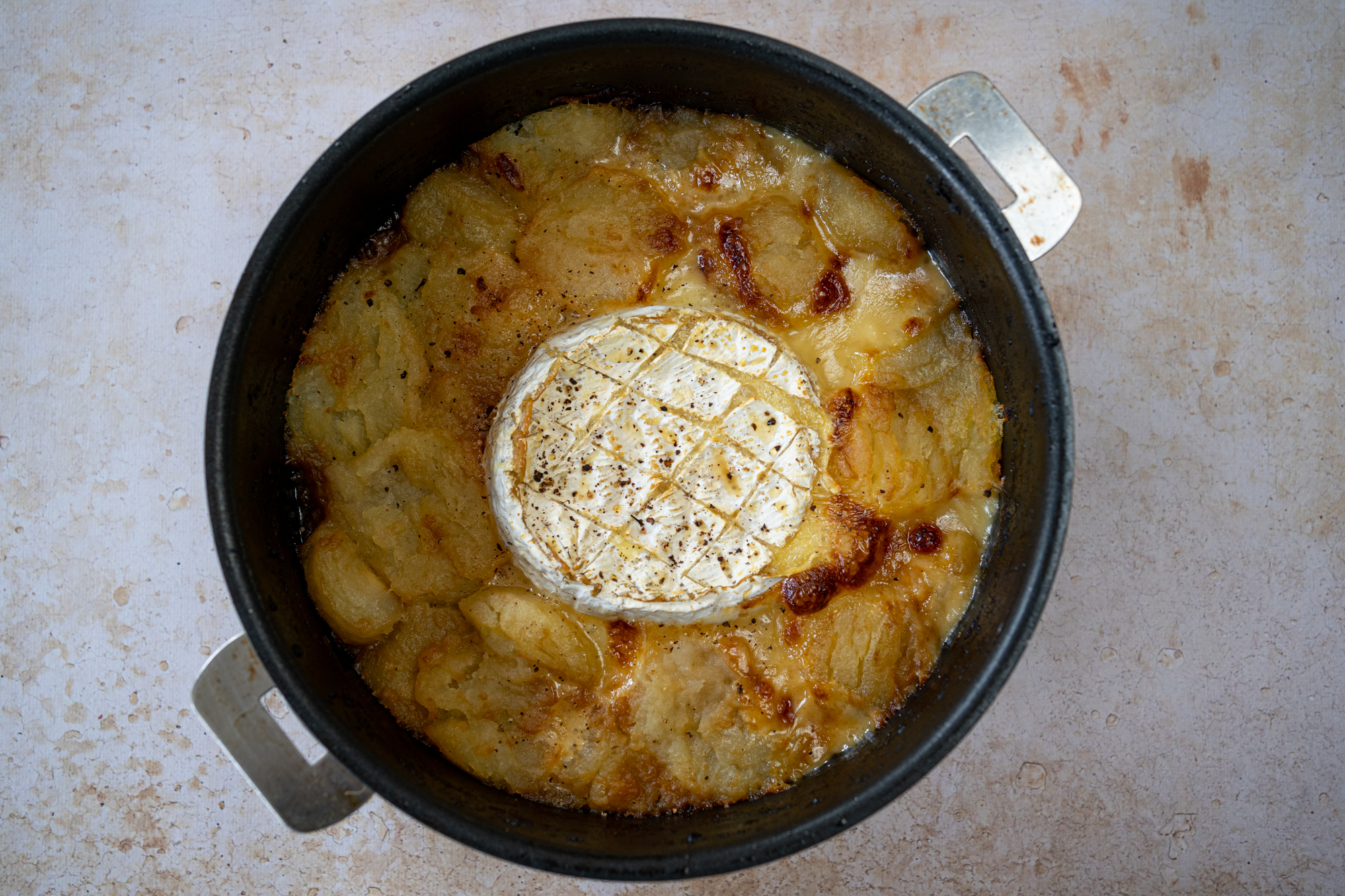 Pommes et camembert fondants