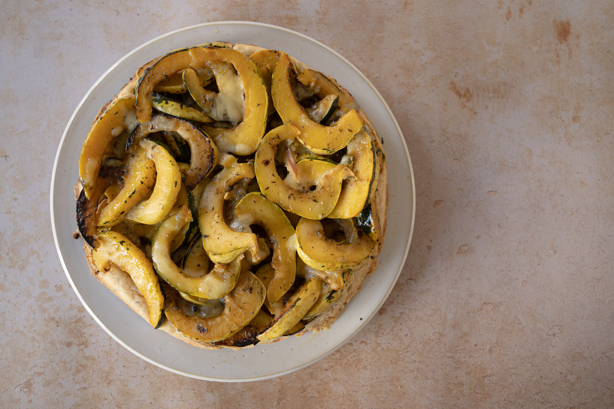 Tatin patidou, morbier et noisettes