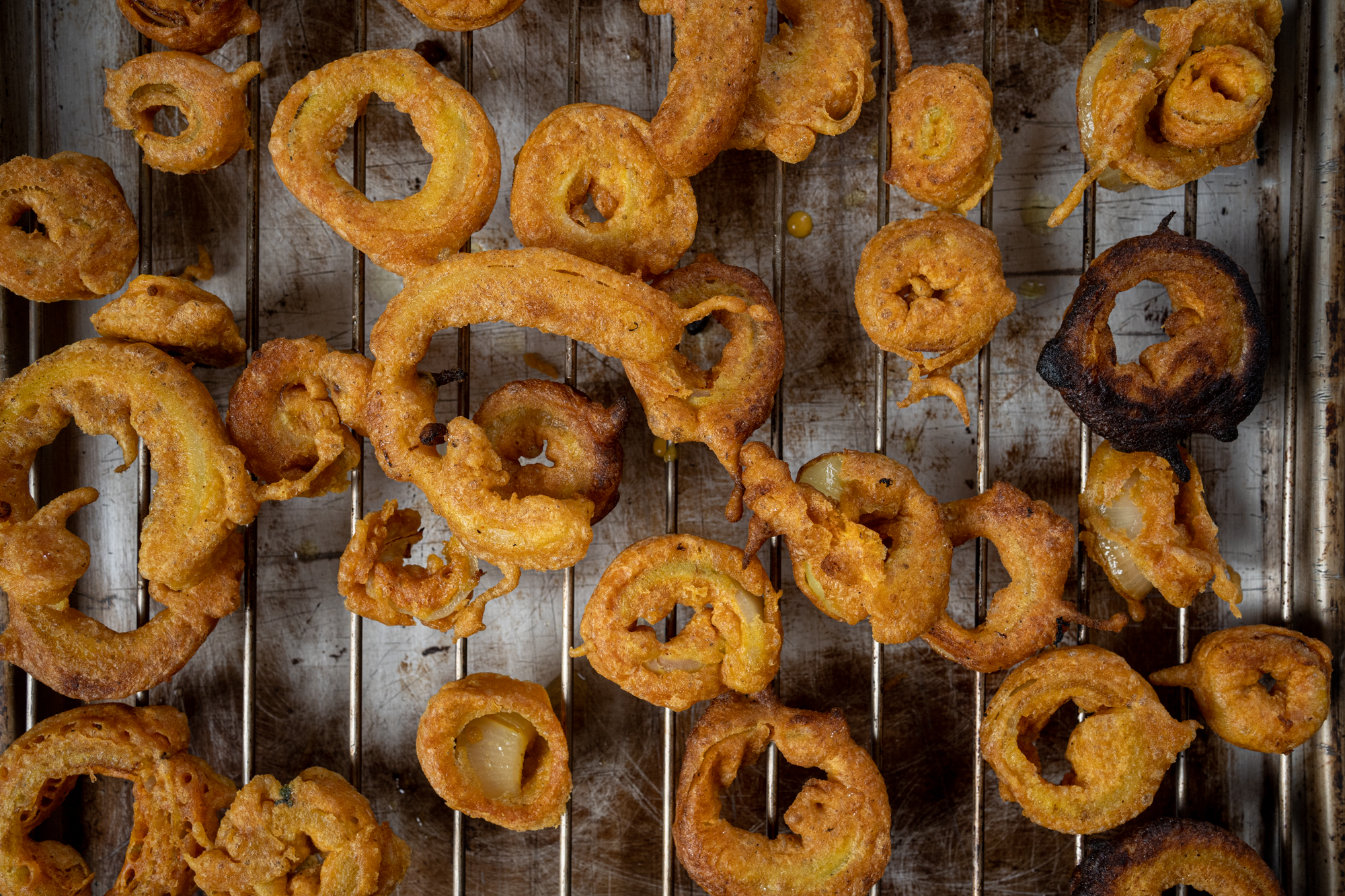 Onion rings à la farine de pois chiches