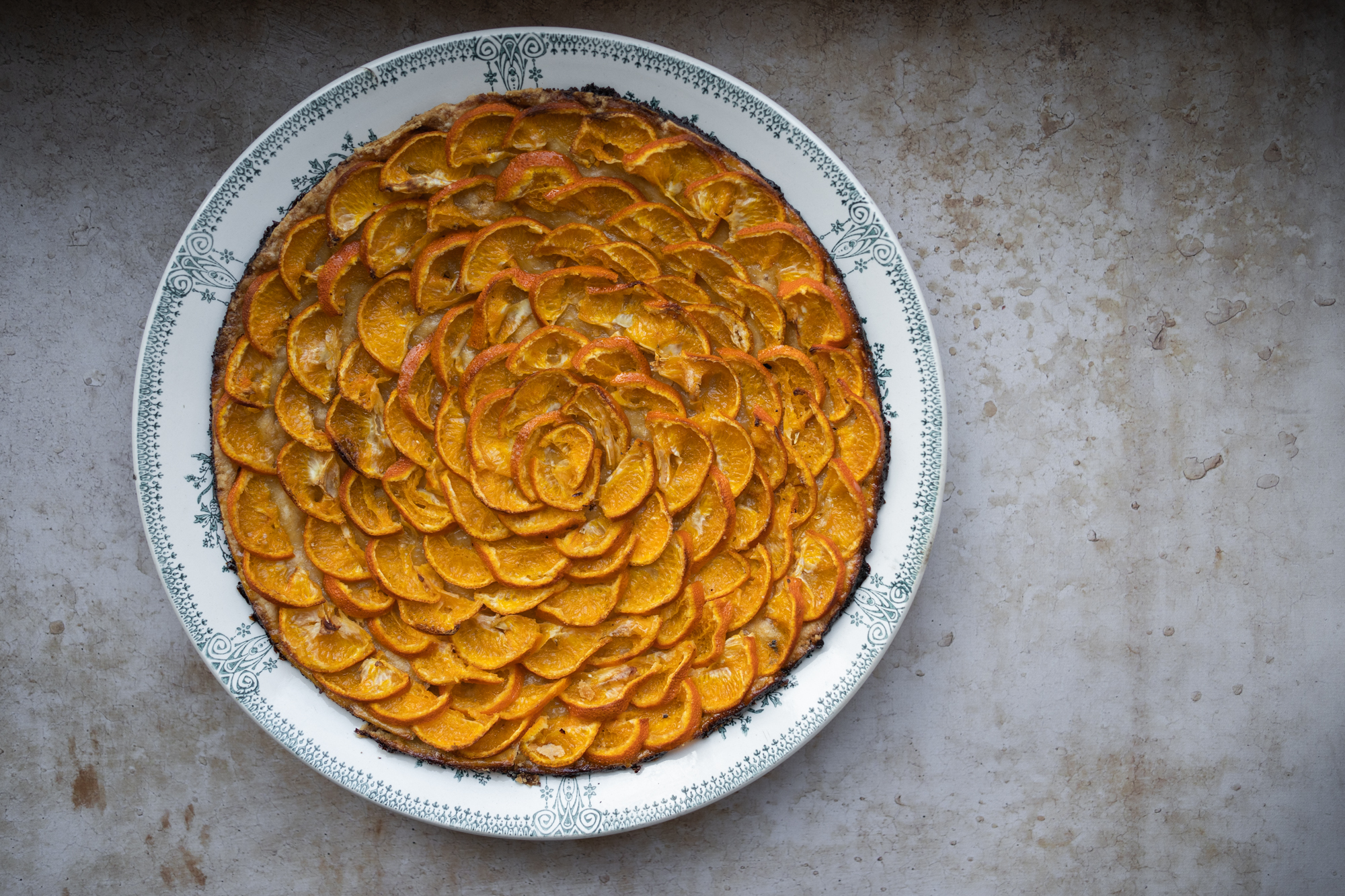 Tarte fine à la clémentine