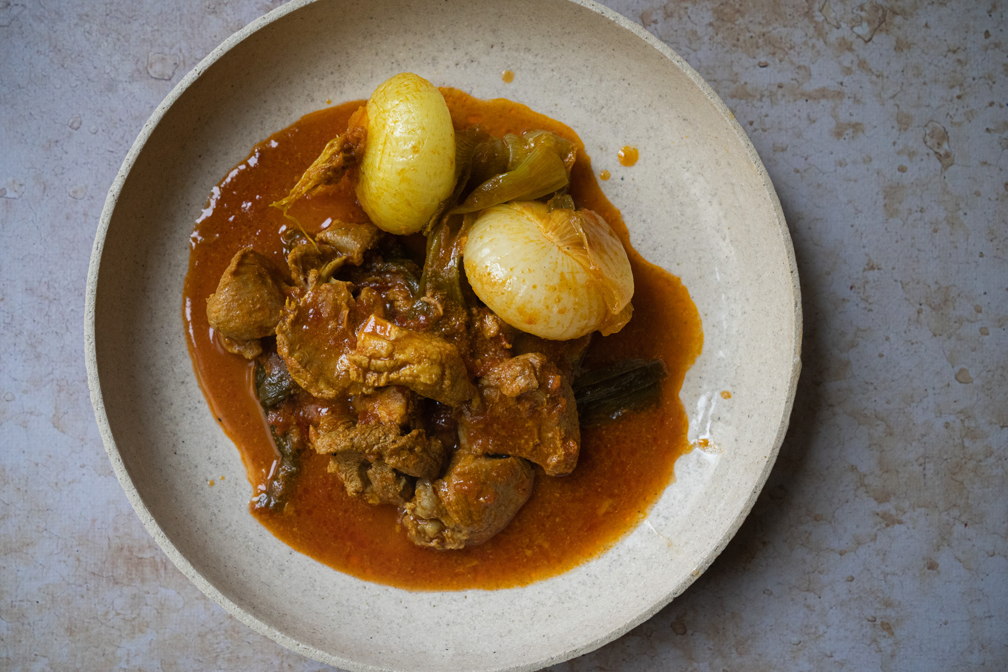 Curry oignons et agneau