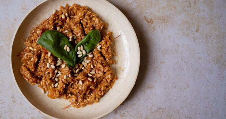 Risotto aux tomates rôties