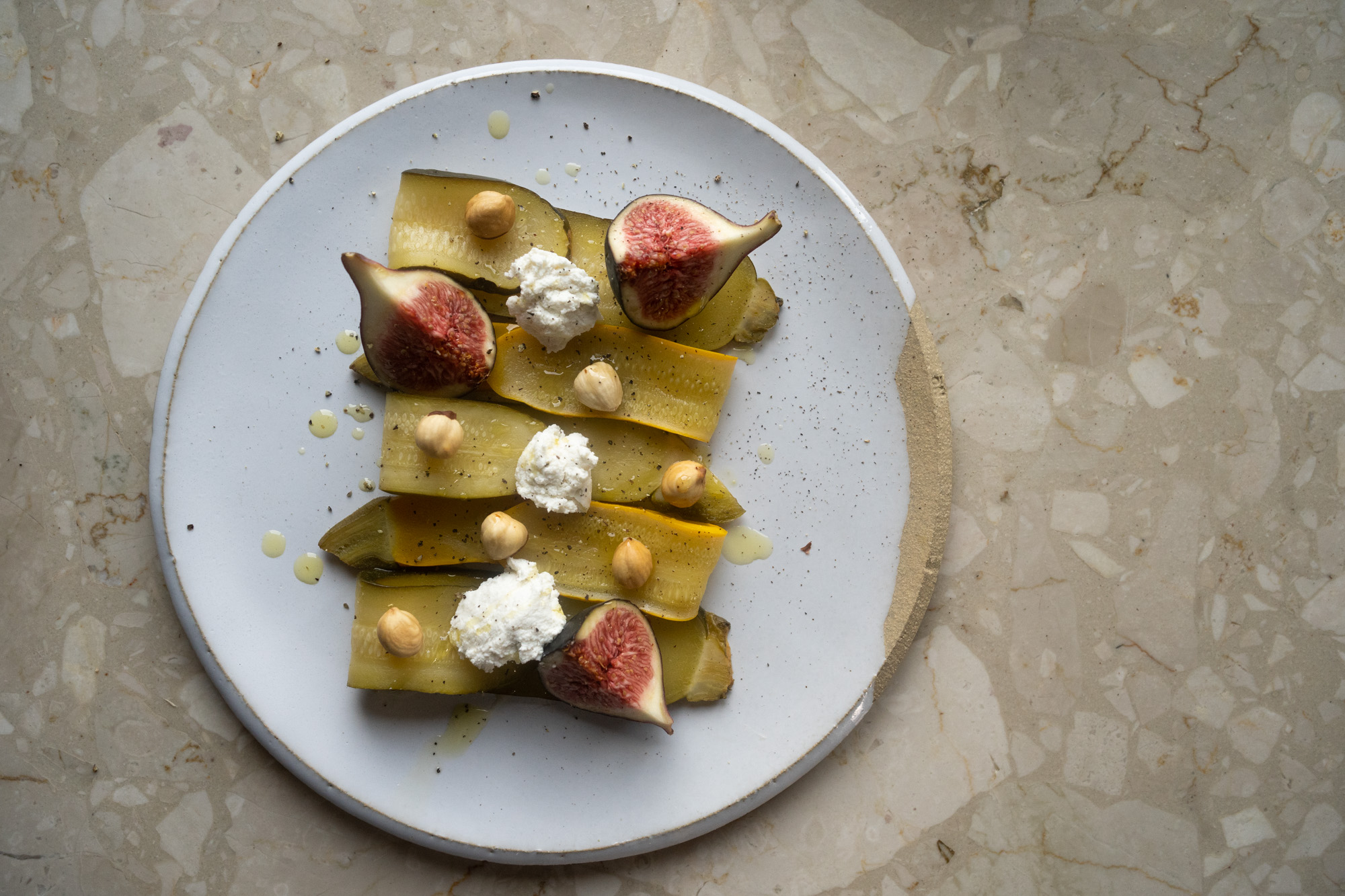 Salade courgettes et figues