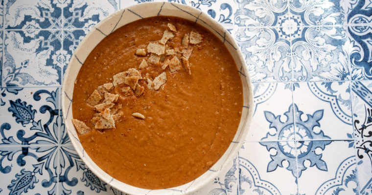 Soupe de patates douces façon chili
