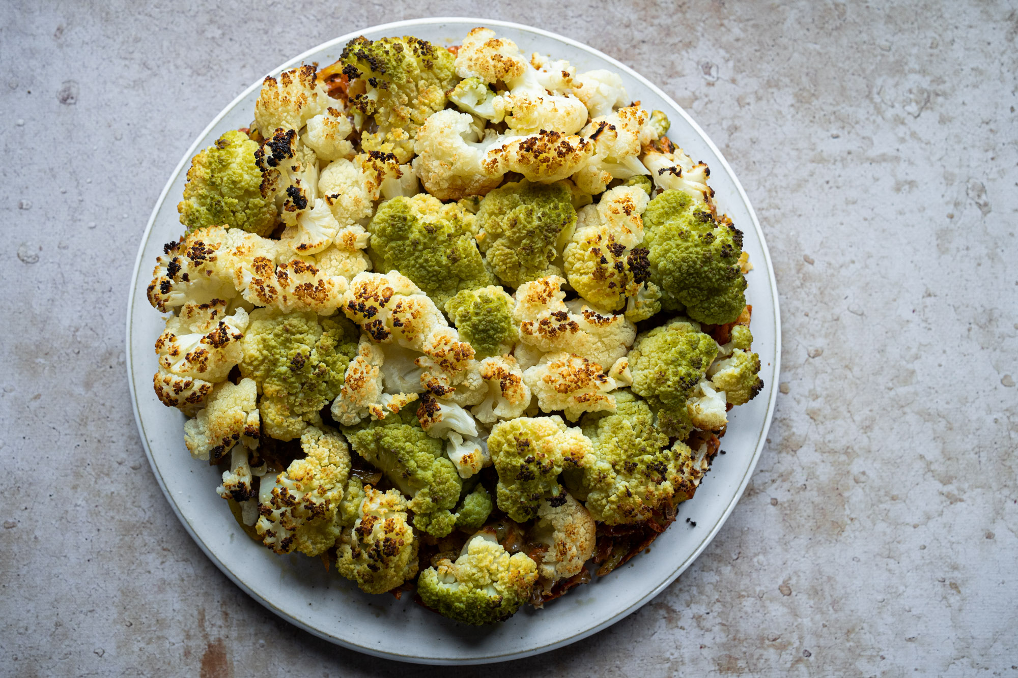 Gratin patates douces & chou-fleur