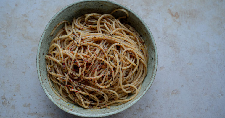 Spaghetti ail, huile et piment