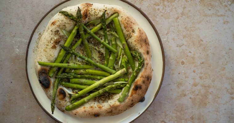 Pizzettes aux asperges