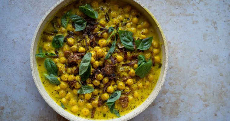 Soupe pois chiches et citrons