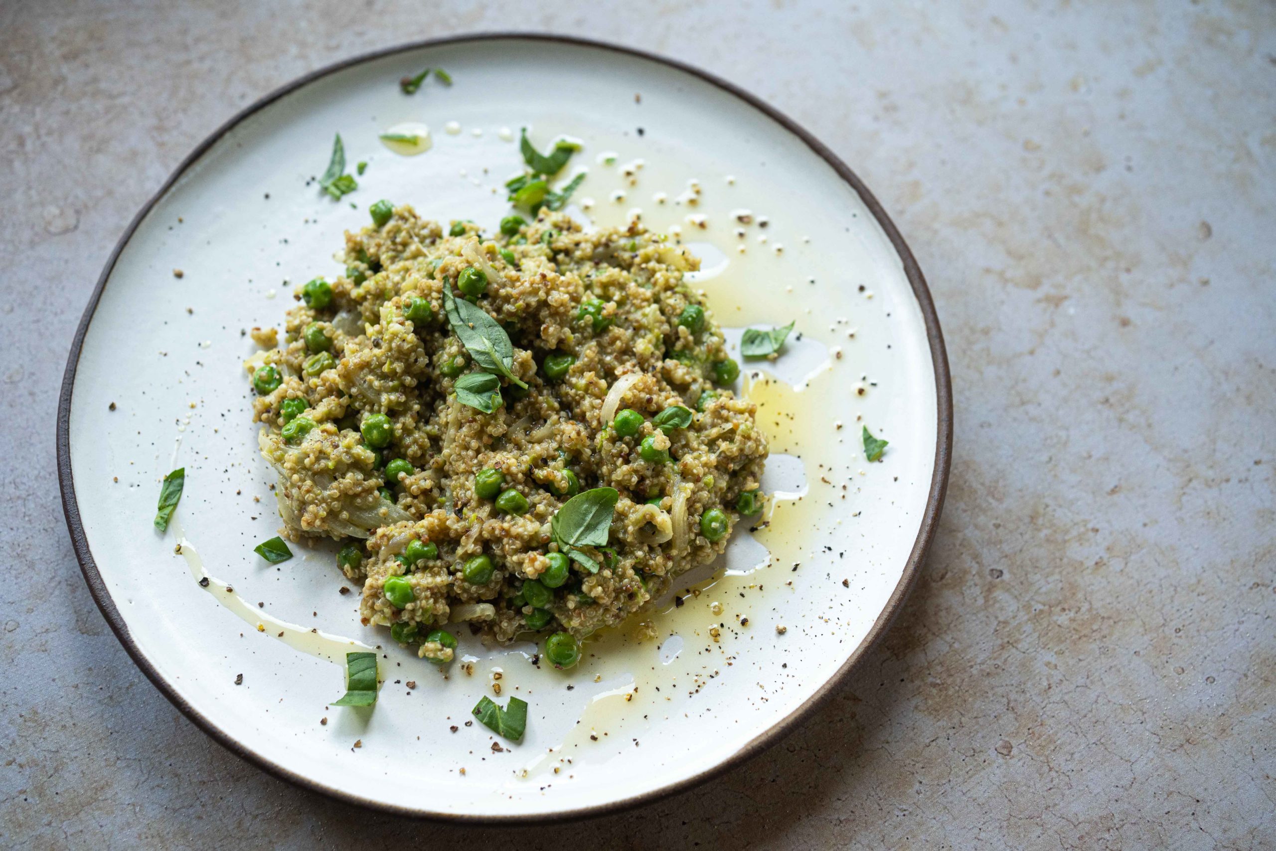 Quinoa et petits pois