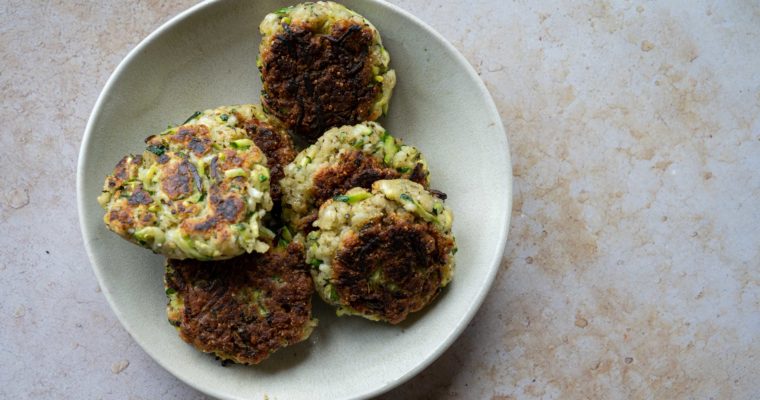 Galettes courgettes et halloumi