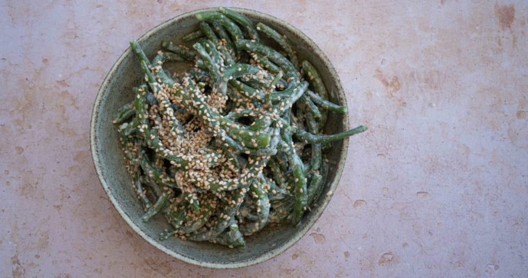 Haricots verts et sésame