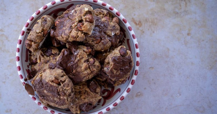 Cookies végétaux noisettes et chocolat