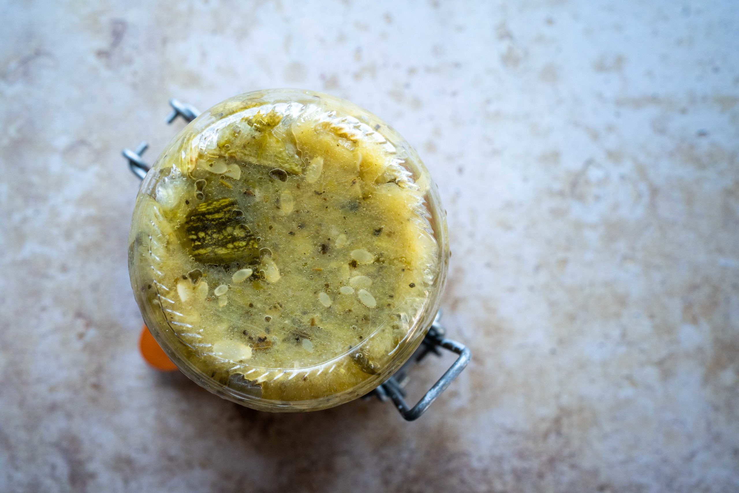 Bocal de tartinade de courgettes