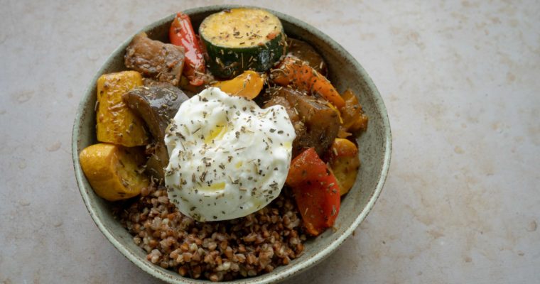 Sarrasin, ratatouille et burrata