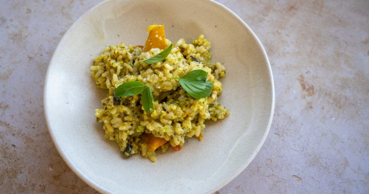 Risotto pistaches et poivrons