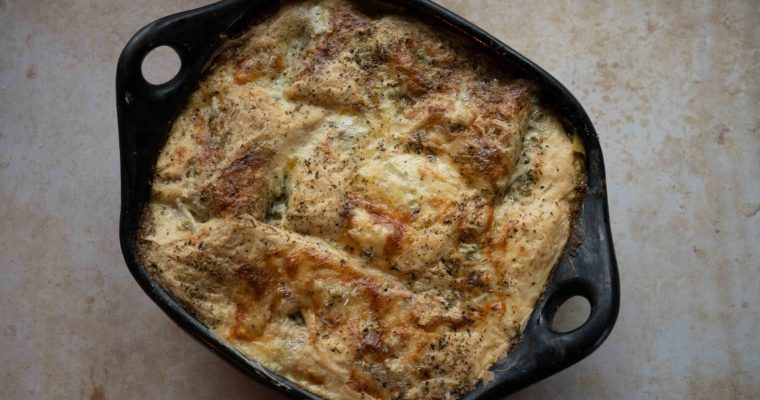 Lasagnes doubeurre, épinards, noix et gorgonzola