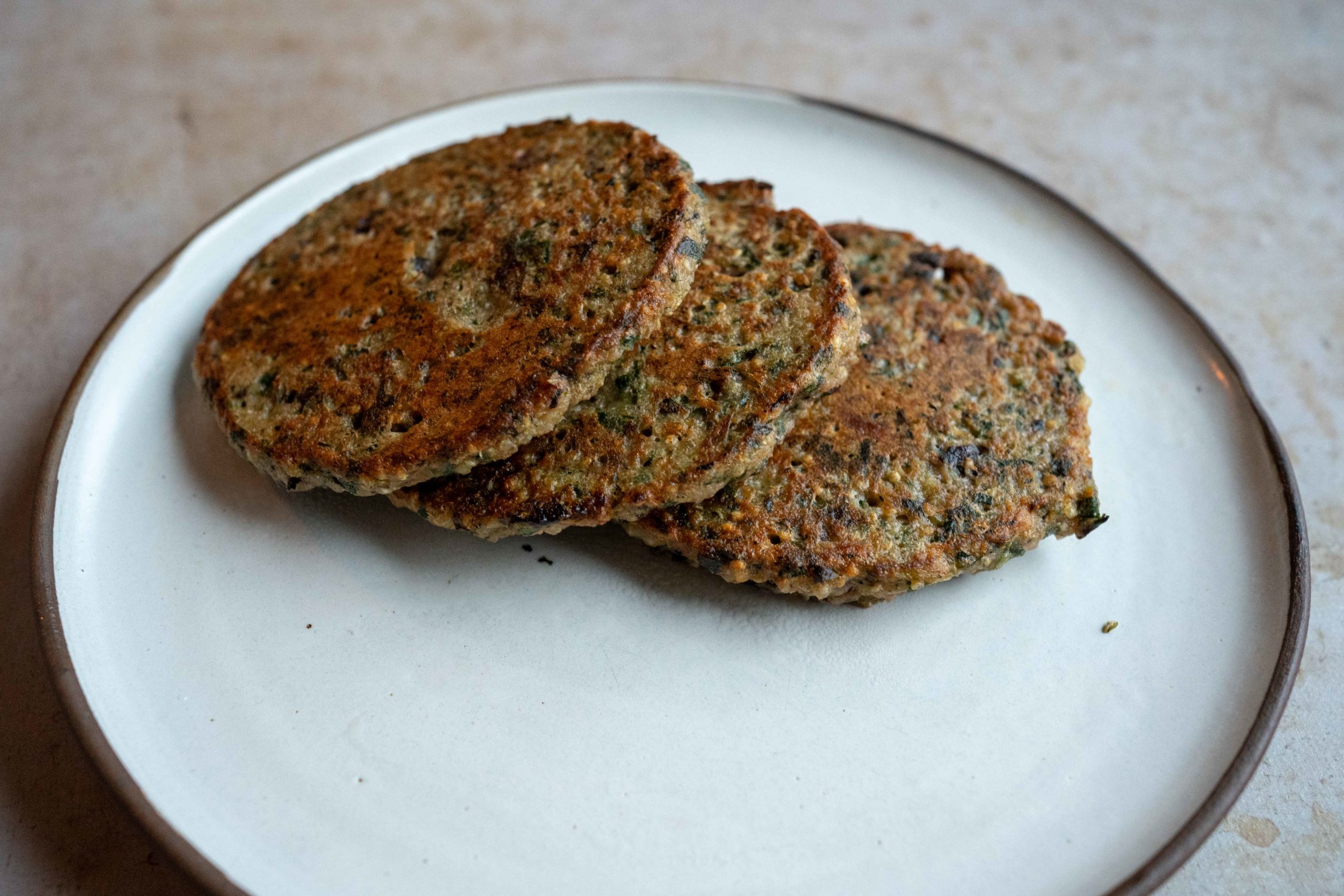 Galettes blettes, quinoa et sarrasin