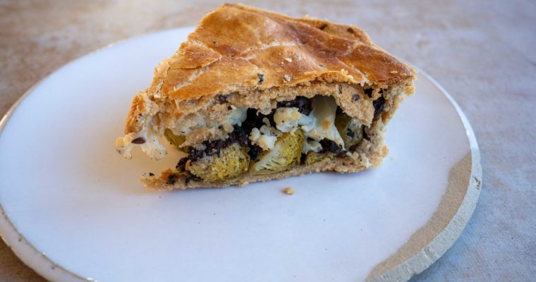 Tourte au boudin noir et aux deux choux